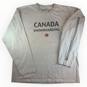 Vintage Nike ACG Canada Snowboarding Long Sleeve T Shirt Mens Size Large Grey